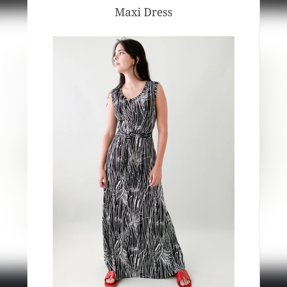 Ultra Chic and Timeless LANVIN Paris B&W Vintage Maxi Dress - Picture 7 of 8